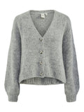Yasvigga Ls Knit Cardigan - Medium Grey Melange