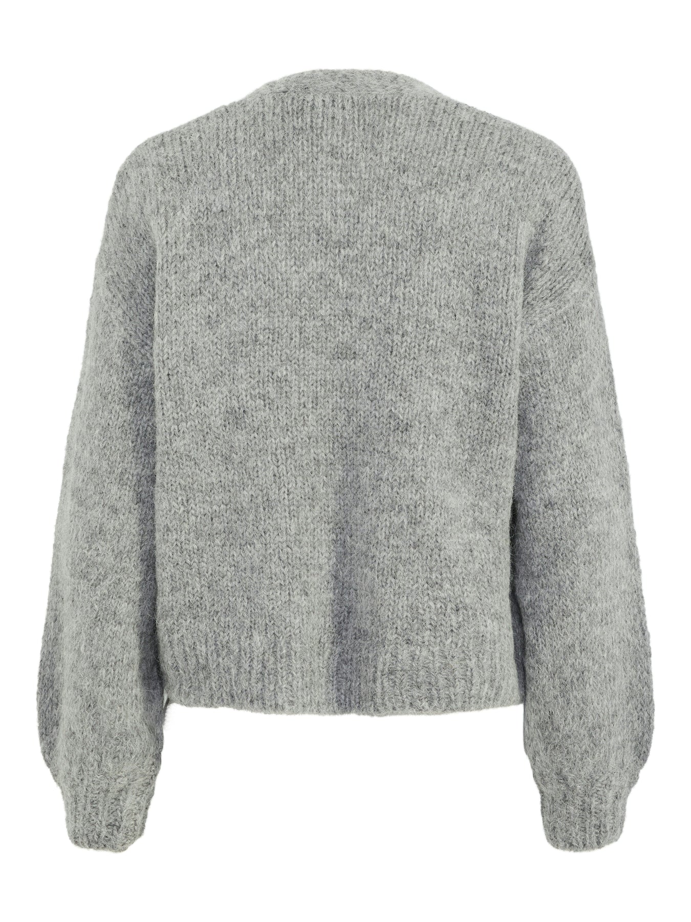 Yasvigga Ls Knit Cardigan - Medium Grey Melange