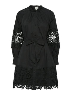 Yassemira Ls Shirt Dress S. - Black