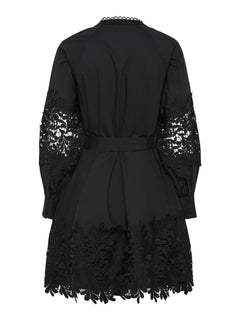Yassemira Ls Shirt Dress S. - Black