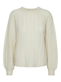Yaslelu Ls O-Neck Knit Pullover - Birch