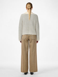Fanto Ls Knit Cardigan S - Gardenia Navy Blazer