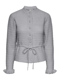 Yasthellis Ls Knit Cardigan S. - Light Grey Melange