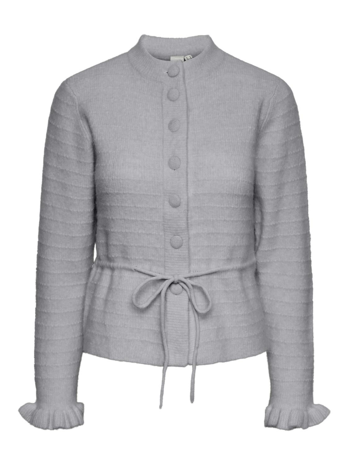 Yasthellis Ls Knit Cardigan S. - Ljusgrå melange