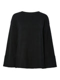 Yasbabette Ls O-Neck Knit Pullover - Black