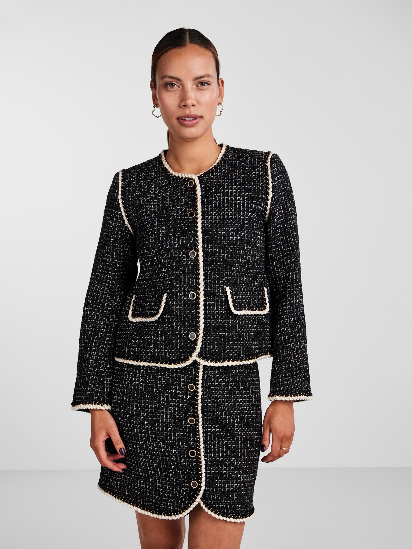 Yasclema 7/8 Blazer Jacket - Black
