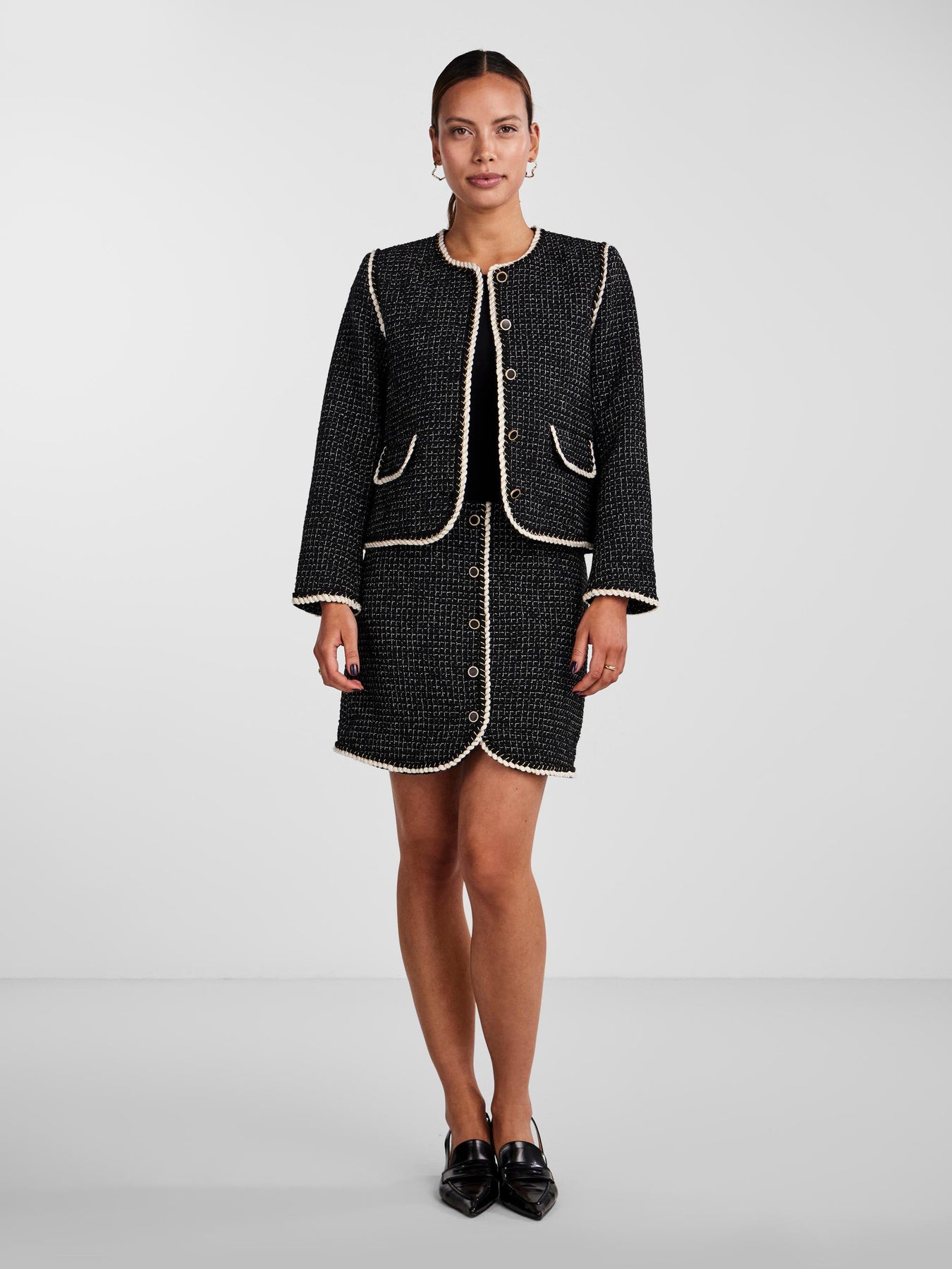 Yasclema 7/8 Blazer Jacket - Black