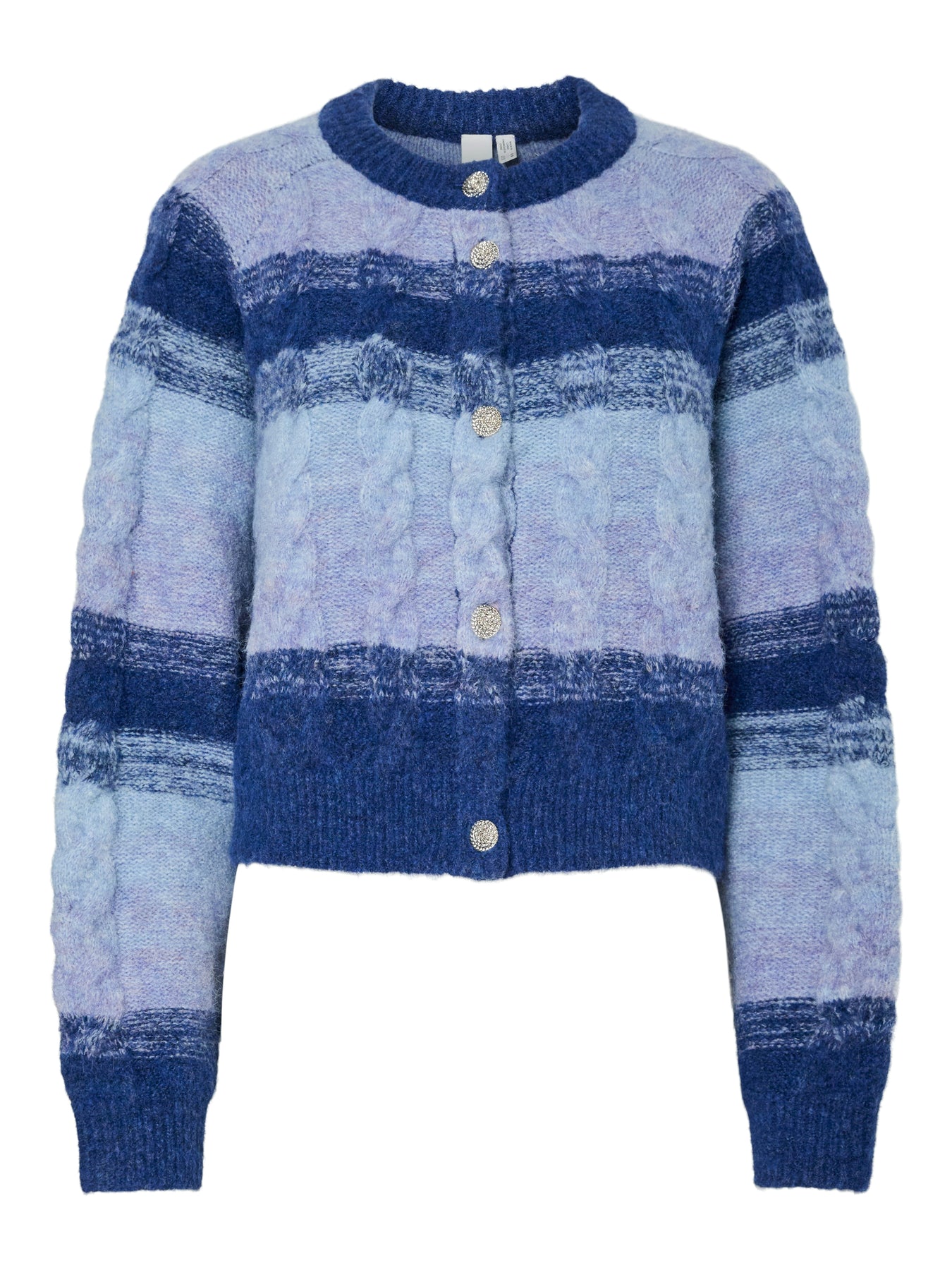 Yasmegano Ls Knit Short Kofta - Dazzling Blue Vista Blue/Clear Sky