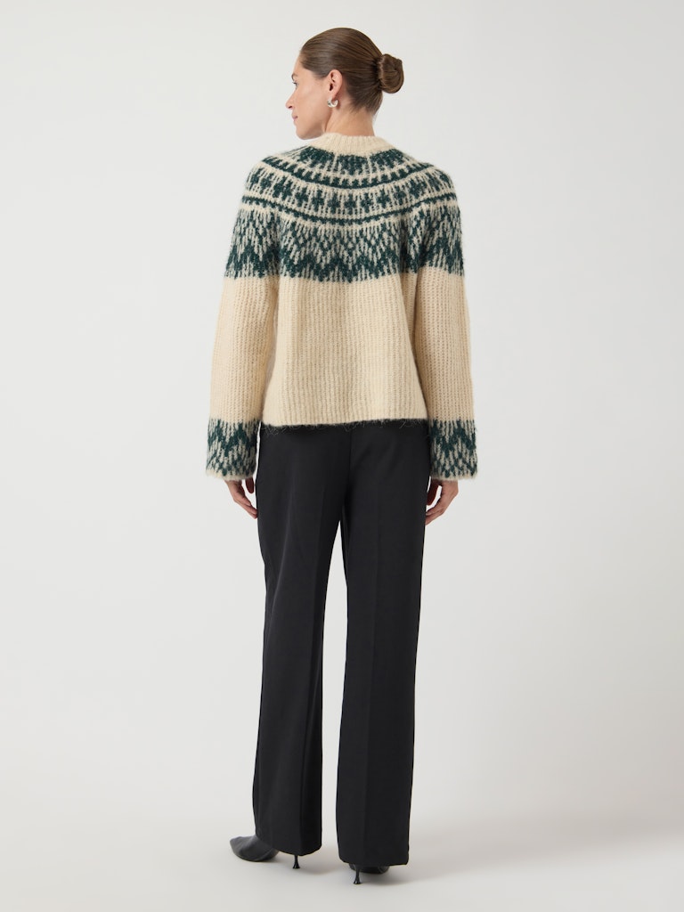 Yasliri Ls Wool Blend Knit Pullover - Birch Ponderosa Pine
