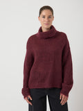 Yaslambi Ls Knit Rollneck Pullover - Port Royale