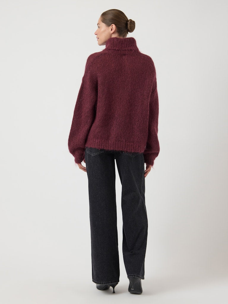 Yaslambi Ls Knit Rollneck Pullover - Port Royale
