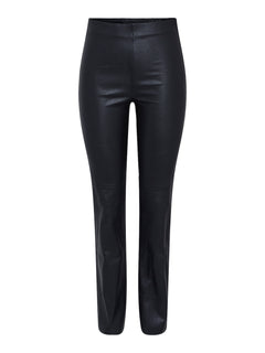 Yaszellu Bootcut Leather Pant - Black