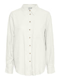 Flaxy Ls Linen Shirt - Star White