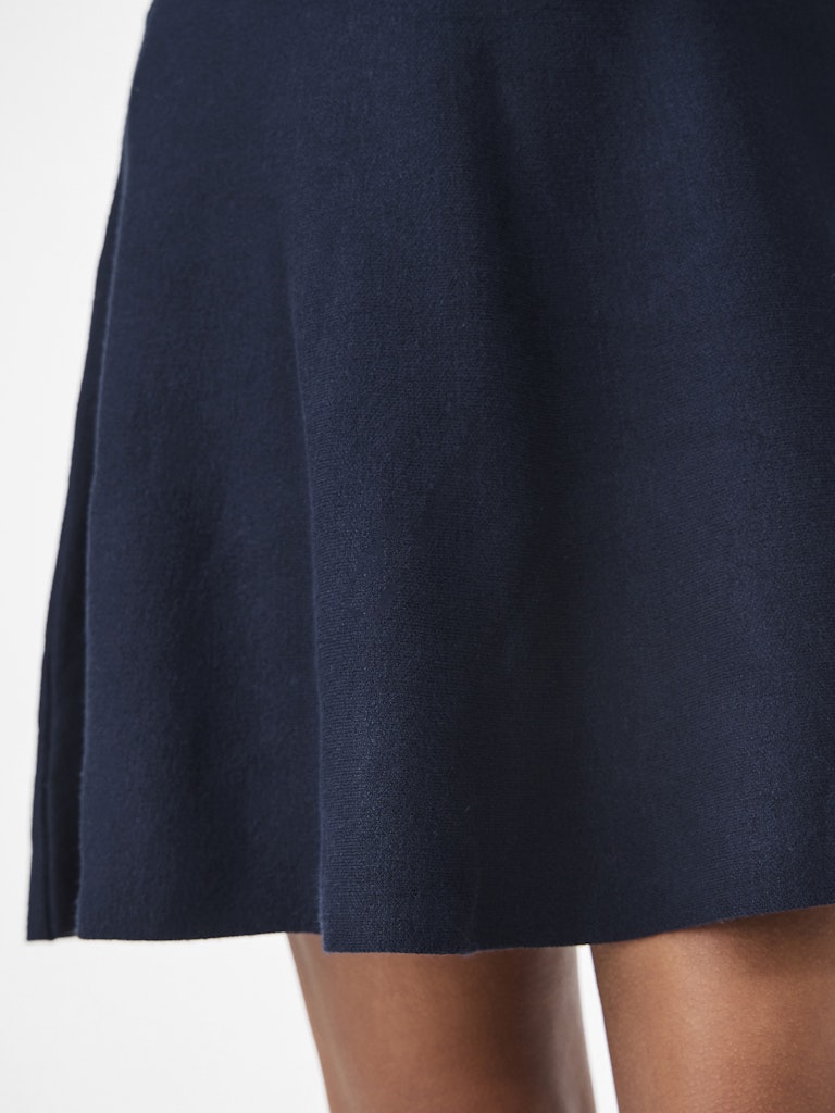 Yasfonny HW Stickad Kjol - Navy Blazer