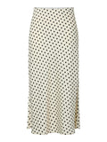 Yaspella Hw Midi Skirt - Birch Small Black Dots