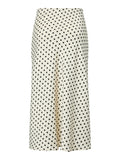 Yaspella Hw Midi Skirt - Birch Small Black Dots