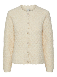Yasbubble Ls Knit Cardigan - Birch