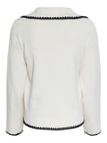 Yasstitch Ls Knit Pullover - Birch/Black