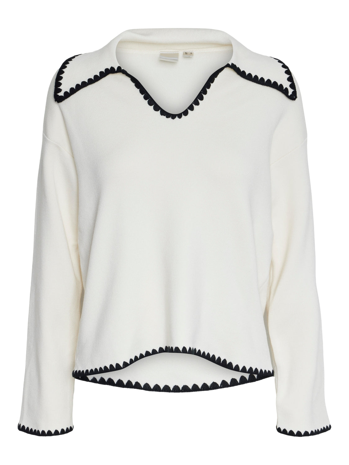 Yasstitch Ls Knit Pullover - Birch/Black