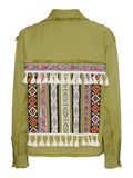 Yastokka Embroidery Jacket - Mosstone W. Wash Effect