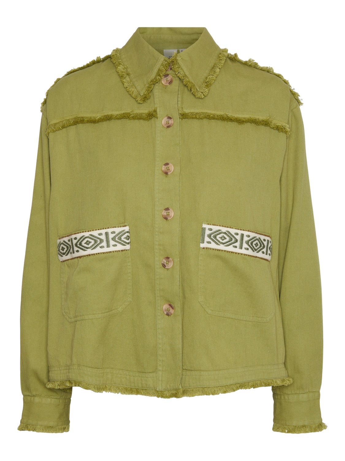 Yastokka Embroidery Jacket - Mosstone W. Wash Effect