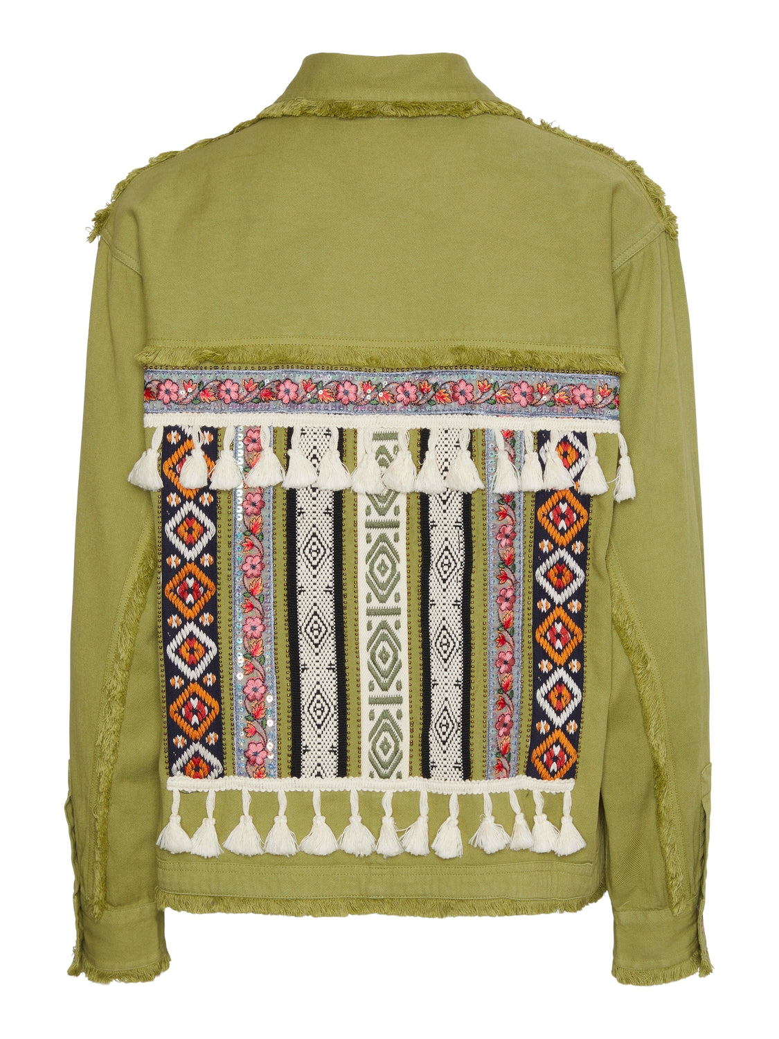 Yastokka Embroidery Jacket - Mosstone W. Wash Effect