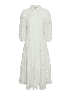 Yashongi 3/4 Ankle Shirt Dress - Star White