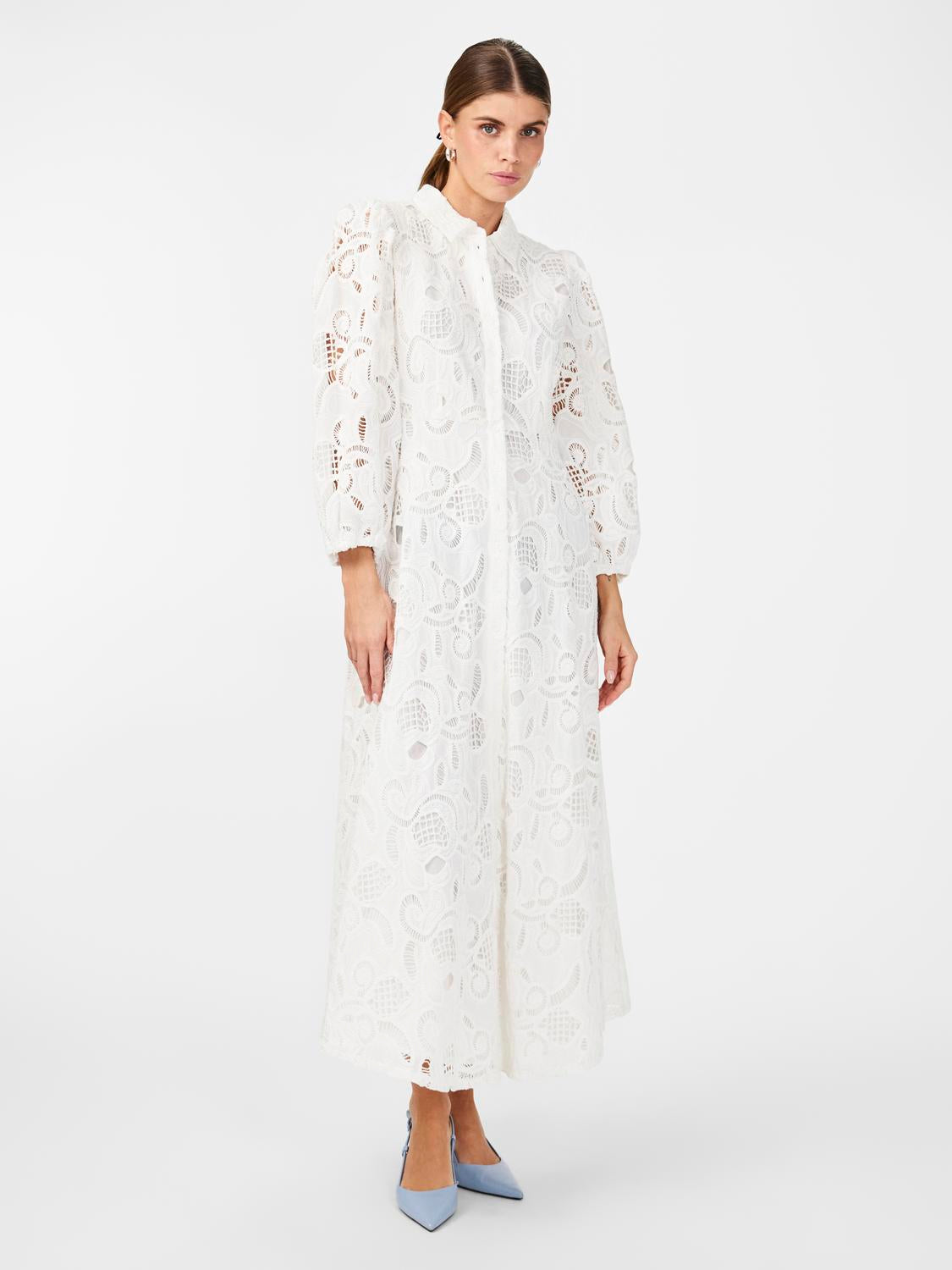 Yashongi 3/4 Ankle Shirt Dress - Star White