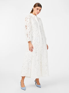 Yashongi 3/4 Ankle Shirt Dress - Star White