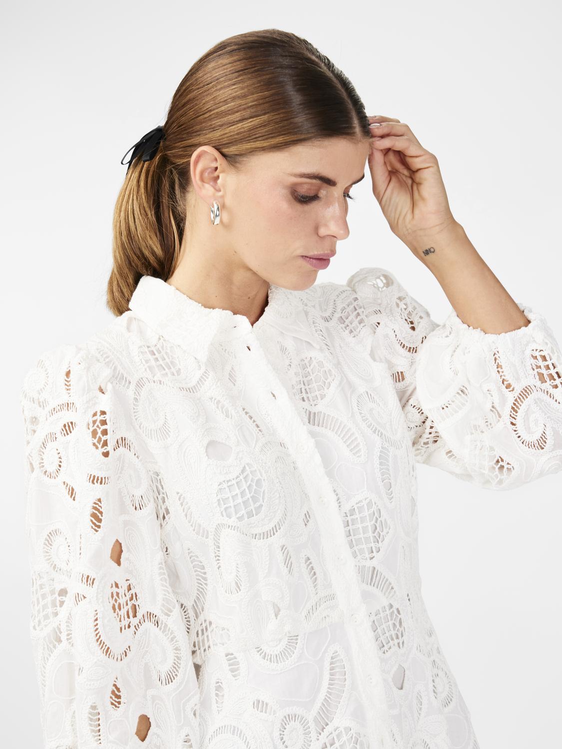 Yashongi 3/4 Ankle Shirt Dress - Star White