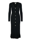 Mikke Ls Midi Knit Dress S - Svart