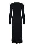 Mikke Ls Midi Knit Dress S - Svart