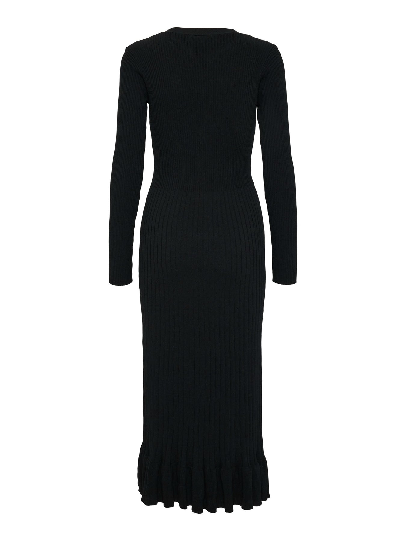 Mikke Ls Midi Knit Dress S - Svart