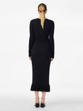 Mikke Ls Midi Knit Dress S - Svart