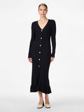 Mikke Ls Midi Knit Dress S - Svart