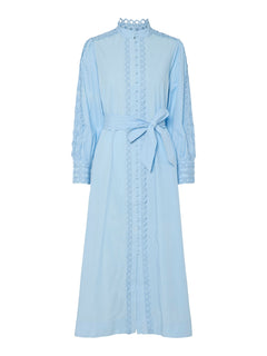 Yasyamina Ls Long Shirt Dress - Clear Sky