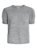 Yasanne SS Knit Pullover - Light Grey Melange