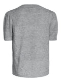 Yasanne SS Knit Pullover - Light Grey Melange