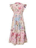 Yasmessa CS Long Dress - Pristine med Ballerina/Skyway
