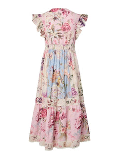 Yasmessa Cs Long Dress - Pristine W. Ballerina/Skyway