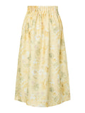Yaslemon Hw Ankle Skirt - Pale Banana Lemon Print