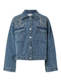 Yasvision Ls Denim Emb Jacket - Ljusblå Denim