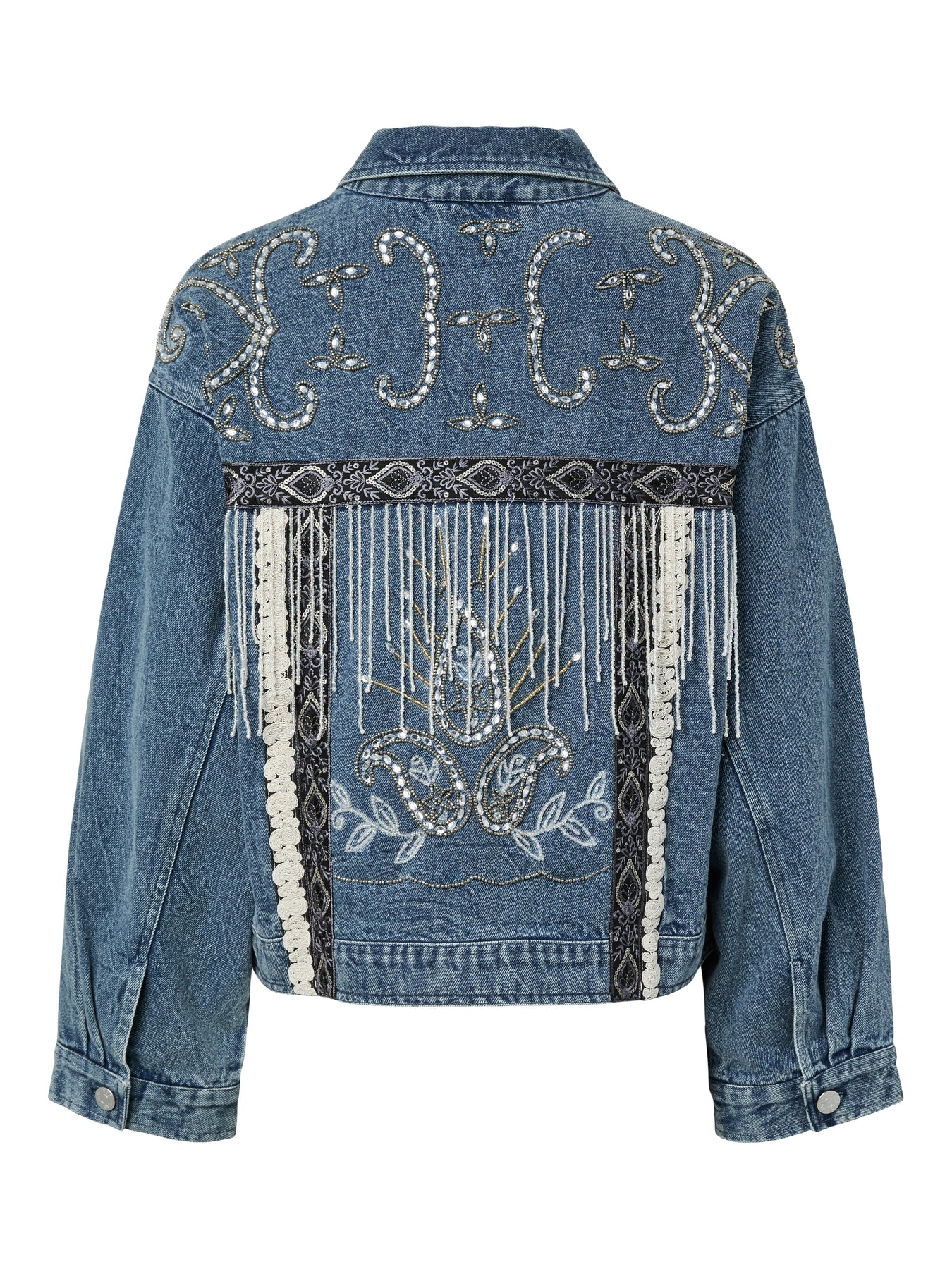 Yasvision Ls Denim Emb Jacket - Ljusblå Denim