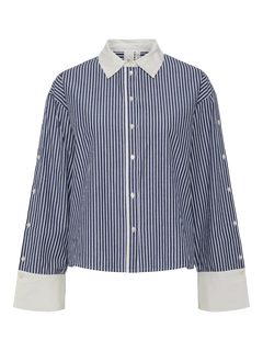 Yasstria Ls Shirt S - Star White Blue Stripes
