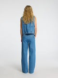 Selected Femme Evelyn Mw Wide Jeans - Medium Blue Denim