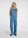 Selected Femme Evelyn Mw Wide Jeans - Medium Blue Denim