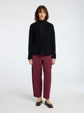Sia Ras Ls Knit Belt Kofta - Svart
