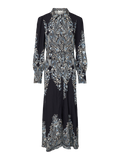 Yasbirma Ls Long Shirt Dress - Black Birma Print