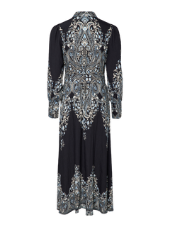 Yasbirma Ls Long Shirt Dress - Black Birma Print