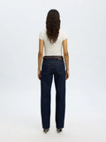 Straight Bea-Kori Mw Jeans - Mörkblå Denim